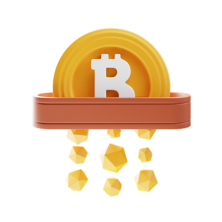 ビットコイン半減期  3D Icon