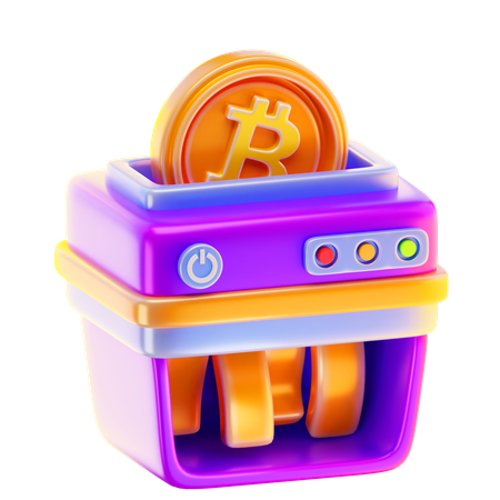 Redução do bitcoin pela metade  3D Icon