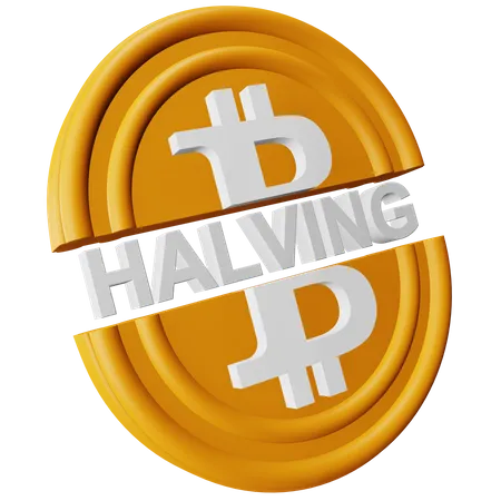 Bitcoin Halving 3D Icon