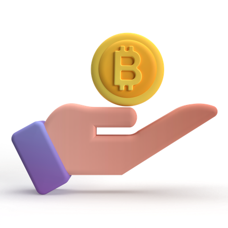 Bitcoin-Hand  3D Icon