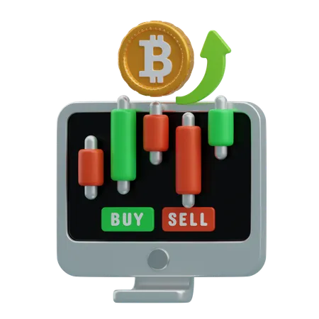 Bitcoin-Handel  3D Icon