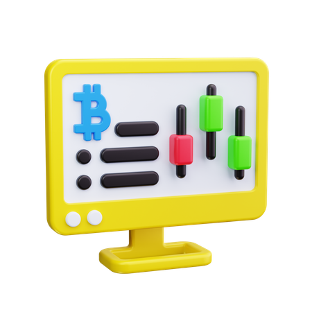 Bitcoin-Handel  3D Icon