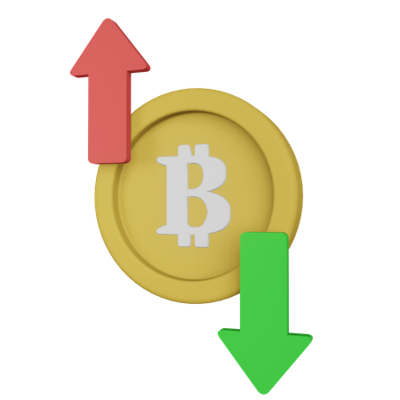 Bitcoin-Handel  3D Illustration