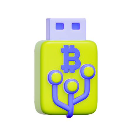 Bitcoin Hardware Wallet  3D Icon