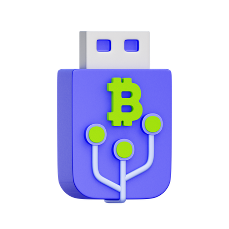 Bitcoin Hardware Wallet  3D Icon
