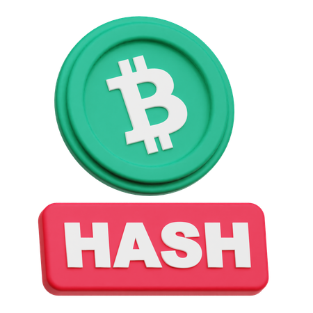 Bitcoin Hash  3D Icon