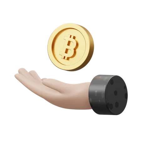 Bitcoin-Hodler  3D Illustration