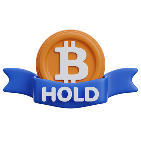 Bitcoin halten  3D Icon