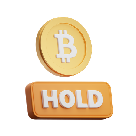 Bitcoin Hold  3D Icon