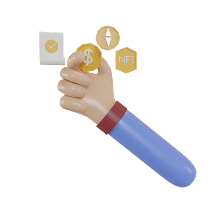 Bitcoin Hold  3D Icon
