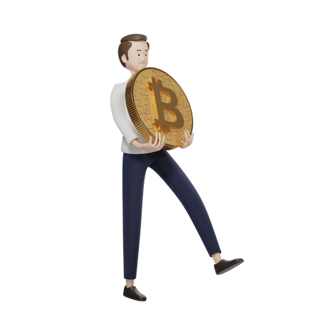 Bitcoin Holder  3D Icon