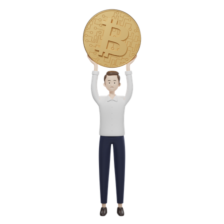 Bitcoin Holder  3D Icon