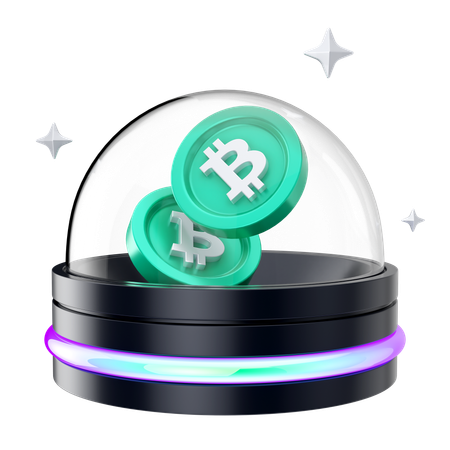 ビットコイン ホログラム  3D Icon