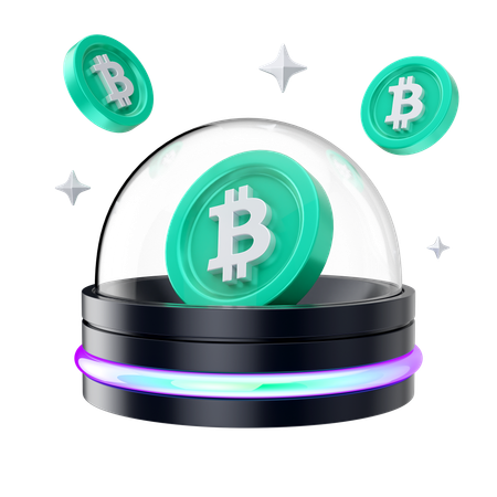 Bitcoin Hologram  3D Icon