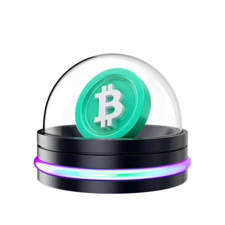 Bitcoin Hologram  3D Icon