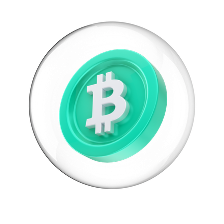 Bitcoin Hologram  3D Icon