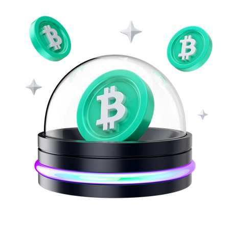 Holograma bitcoin  3D Icon