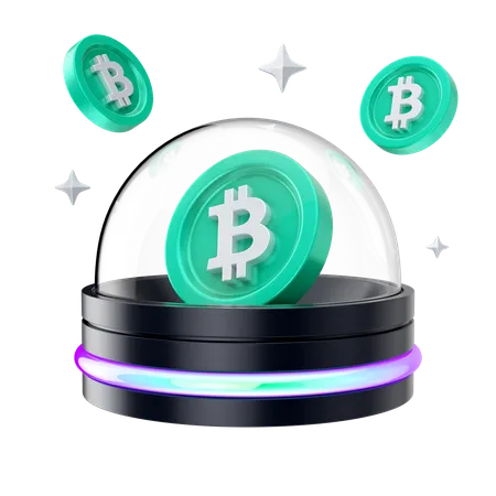 Holograma bitcoin  3D Icon