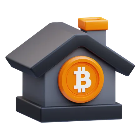 Bitcoin-Haus  3D Icon