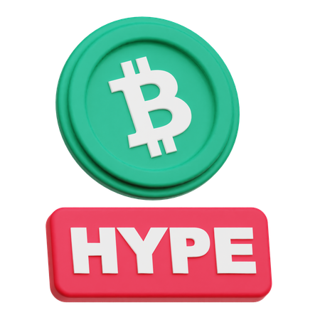 Bitcoin Hype  3D Icon