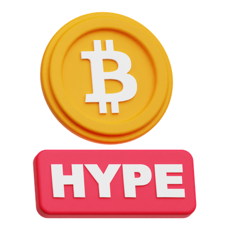 Bitcoin Hype  3D Icon