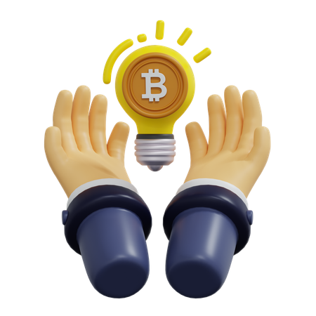 Bitcoin idea  3D Icon