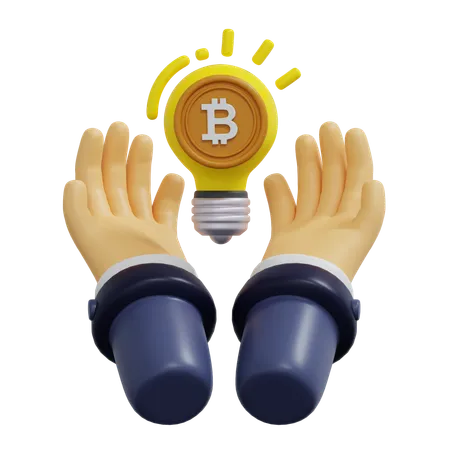 Bitcoin idea  3D Icon