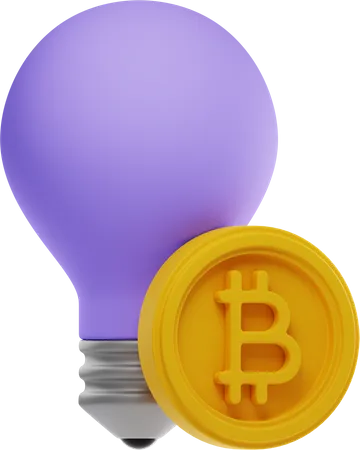 Bitcoin Idea  3D Illustration