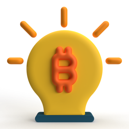 Bitcoin-Idee  3D Icon