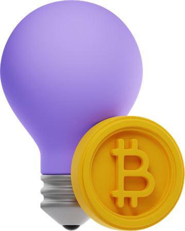 Bitcoin-Idee  3D Icon