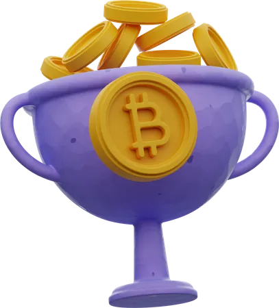 Premium Coin In Winner Cup Icon Set With High Resolution PNG And Editable Source File 3D Illustration
