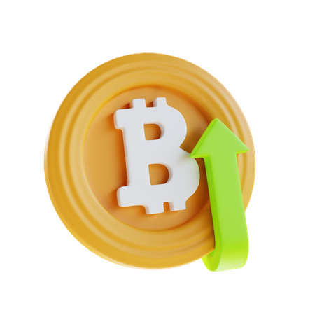 ビットコイン増加  3D Icon