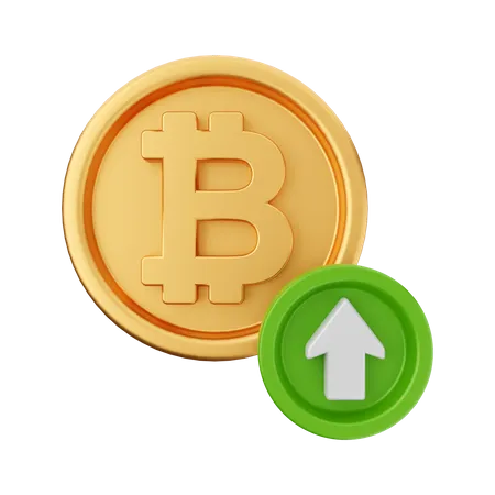 Bitcoin Increase  3D Icon