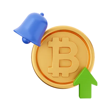 Bitcoin Increase Notification  3D Icon