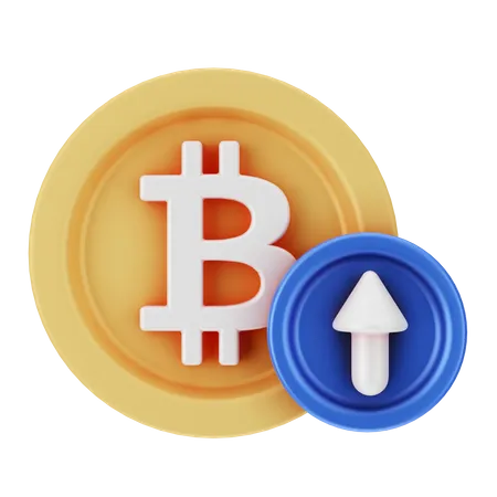 Bitcoin Increasing  3D Icon