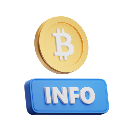 Bitcoin Info  3D Icon