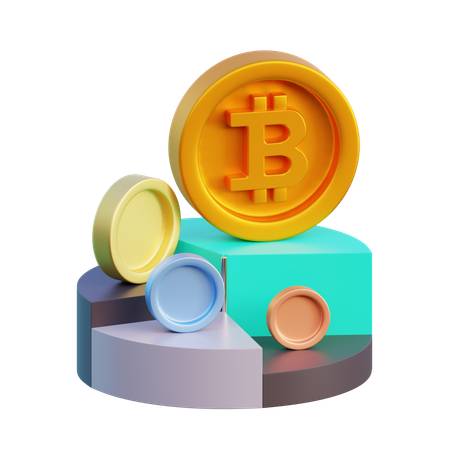Bitcoin infographic  3D Icon
