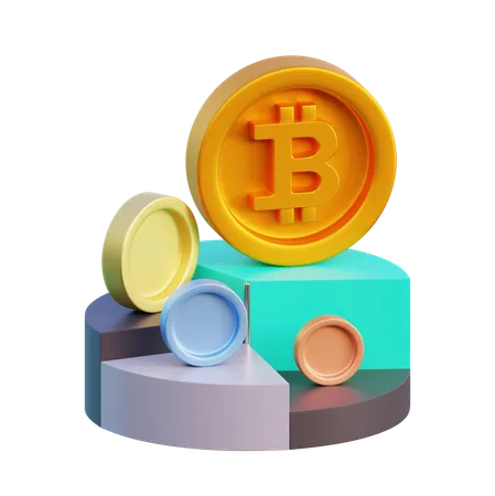 Infographie Bitcoin  3D Icon