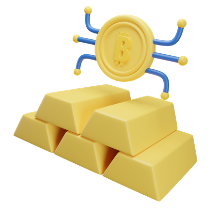 Bitcoin Ingot  3D Icon