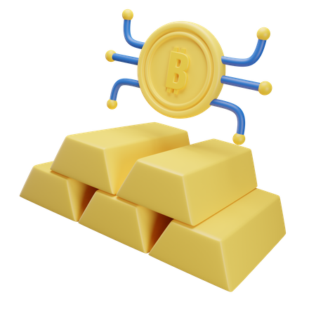 Bitcoin Ingot  3D Icon