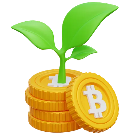 Invertir bitcoin  3D Icon