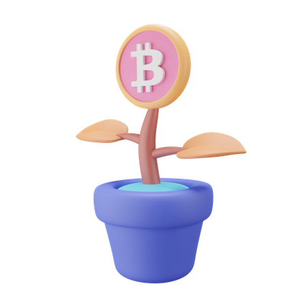 Invertir bitcoin  3D Icon