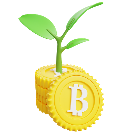 Bitcoin investieren  3D Icon