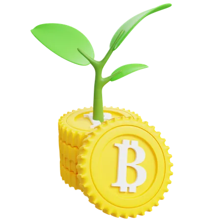 Bitcoin investieren  3D Icon