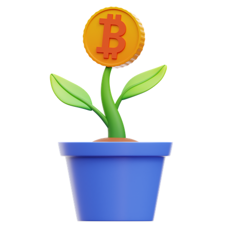 Bitcoin Invest  3D Illustration