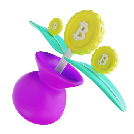 Bitcoin Invest  3D Icon