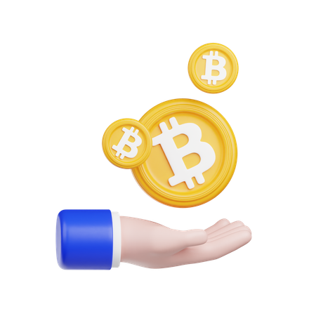 Investimento em bitcoins  3D Icon