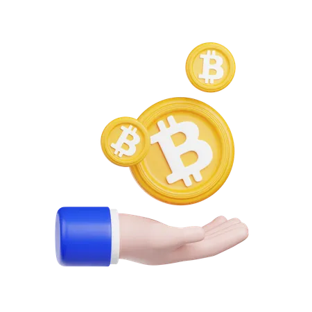 Investimento em bitcoins  3D Icon