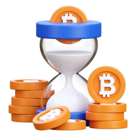 Tempo de investimento em bitcoin  3D Icon