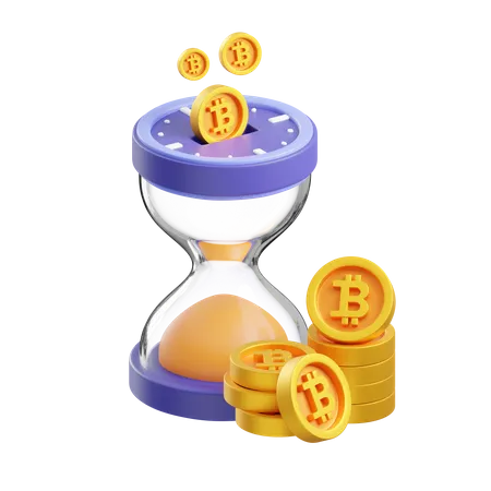 Temps d'investissement Bitcoin  3D Icon